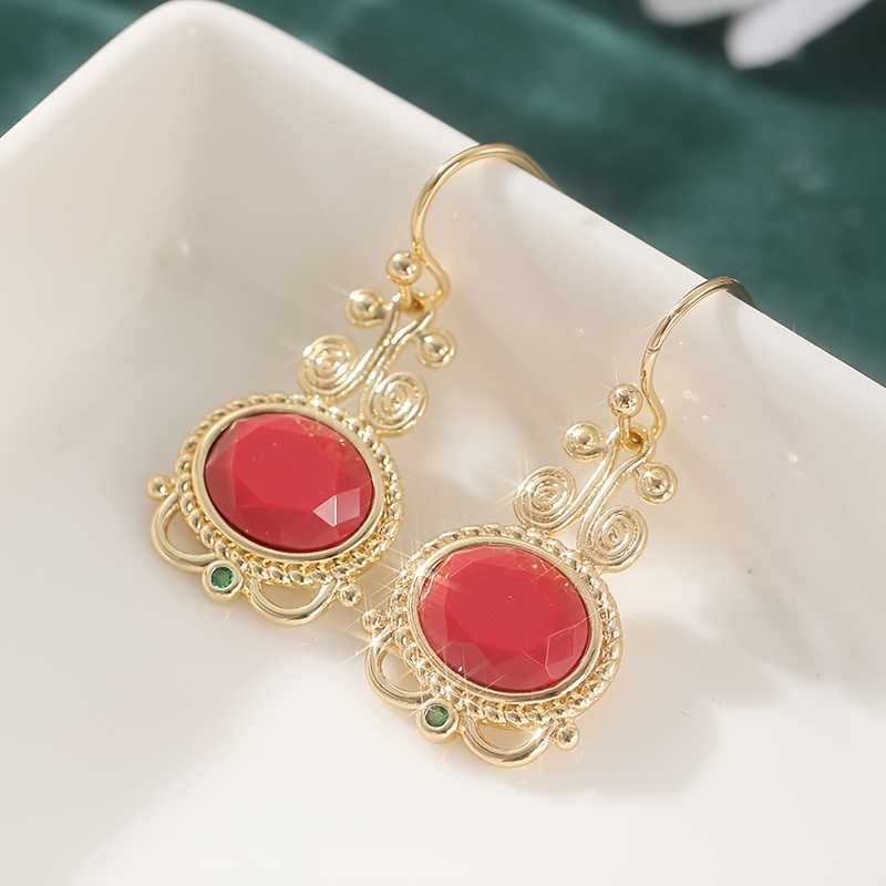 Women's Handmade Minimalist Golden Pendant Earrings